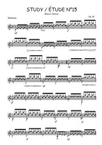 Etude N°15 Partitions gratuites